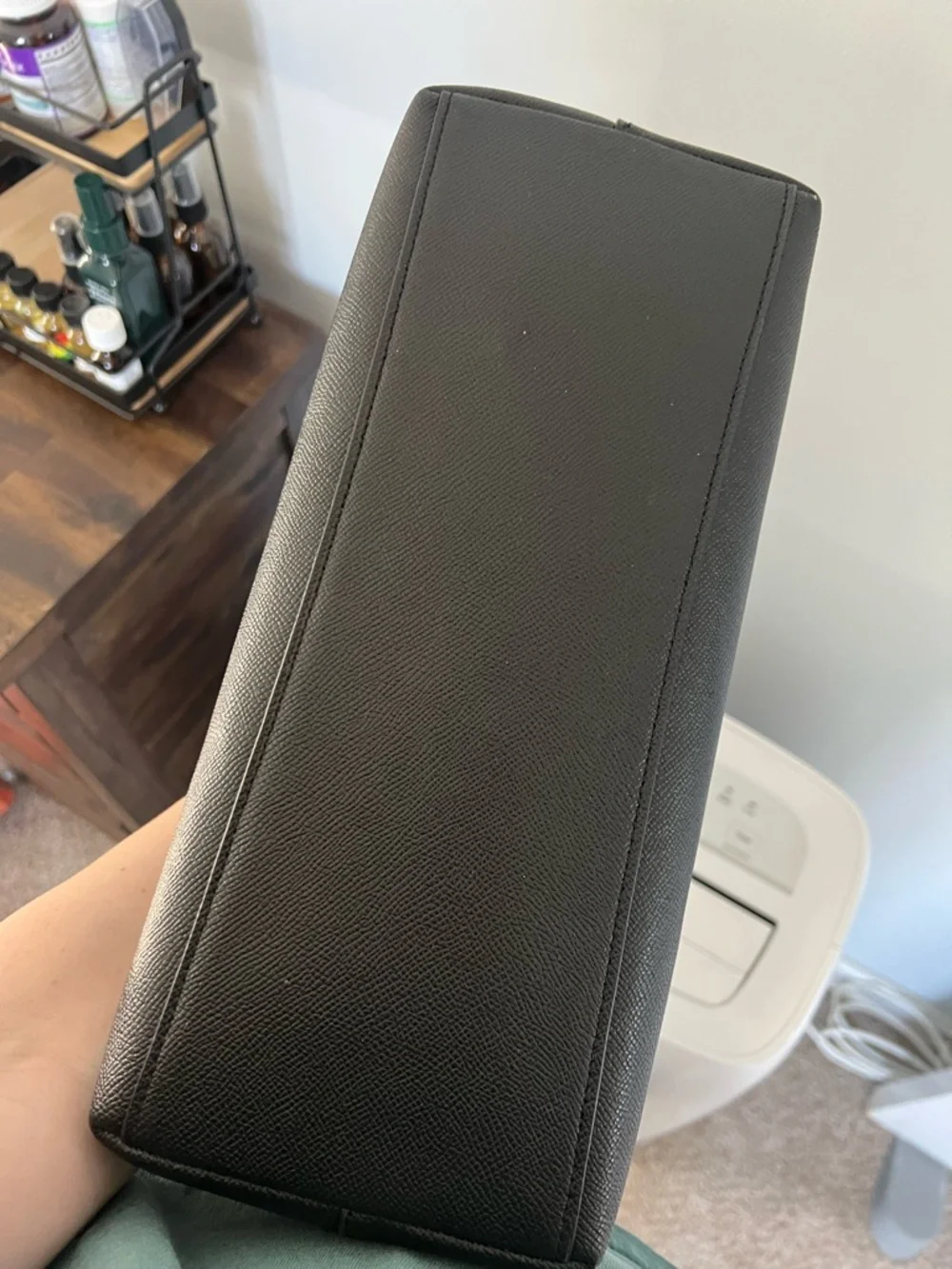 Coach Black Leather Zip-Front Tote with Gold Hardware - Picture 7 of 7